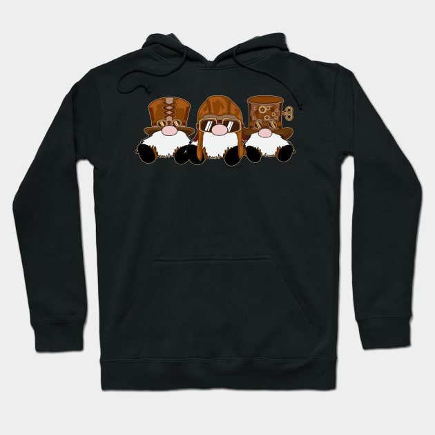 3 Steampunk Nordic Gnomes Gears Hoodie by Kdeal12